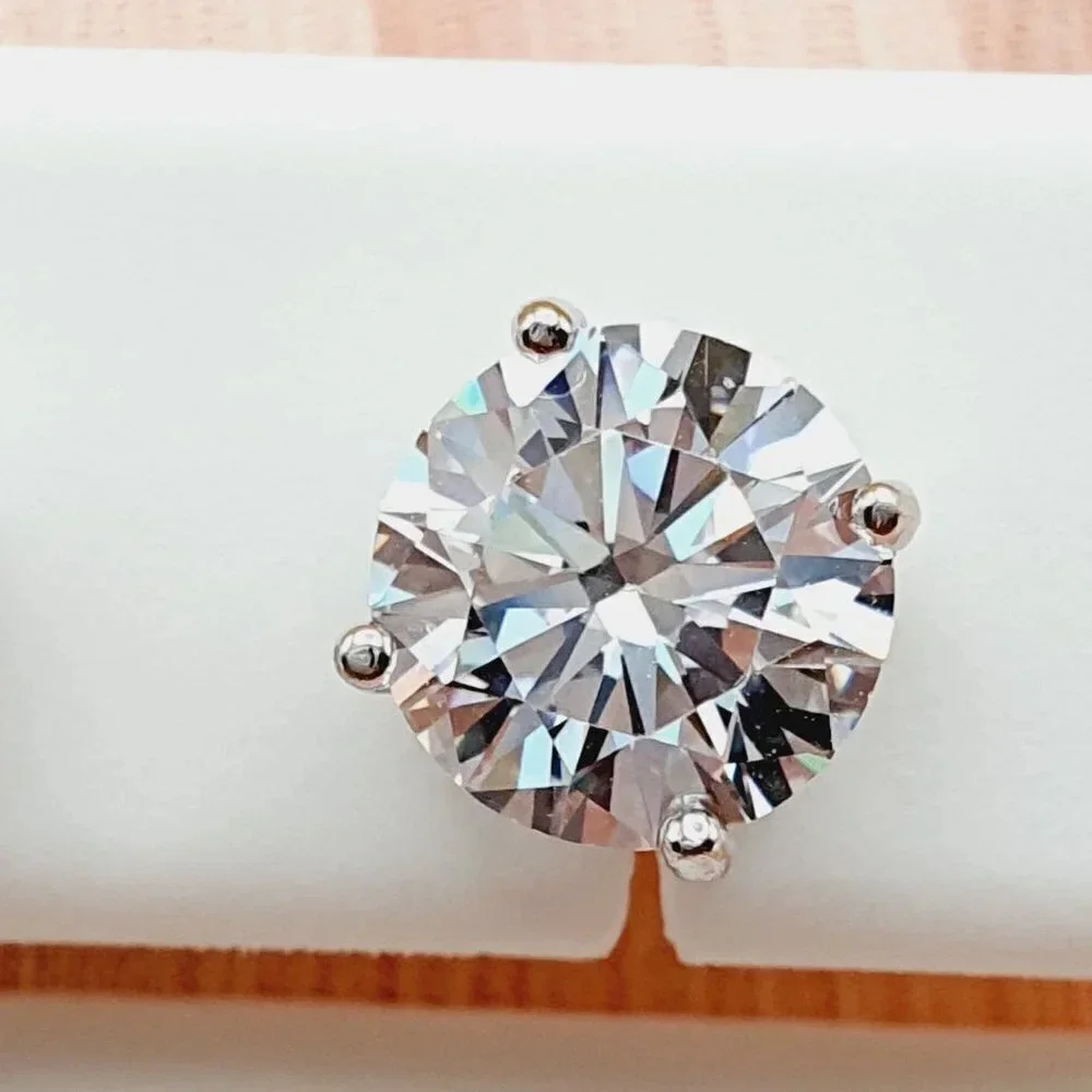 8MM S925 Sterling Silver CZ Stud Earrings for Women/Girl, US19251018